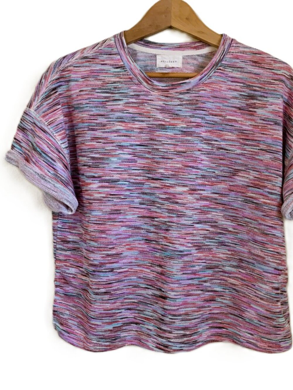 MELLODAY Multicolor Boho Crop Top Size Small